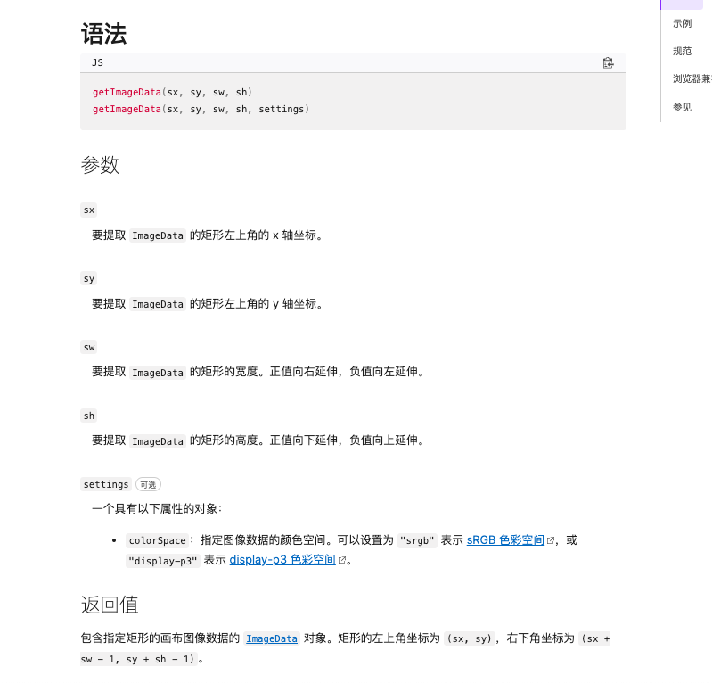 getImageData